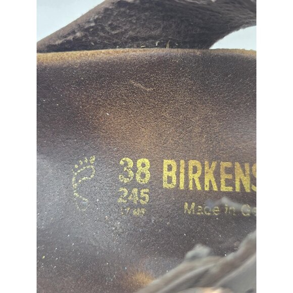 Birkenstock Gizeh Sandals Womens Size 7 EU 38 Brown Thong Cork Footbed Germany - Picture 3 of 16